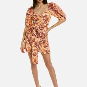 Alexis Athens Linen-Blend Wrap Dress